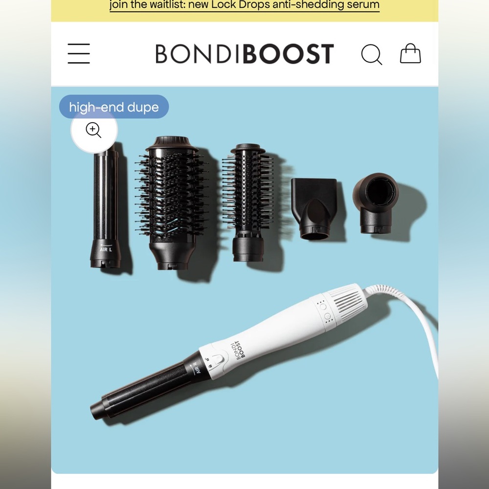 Bondi Boost Hair EVERLAST AIRSTYLER SYSTEM - White and Black